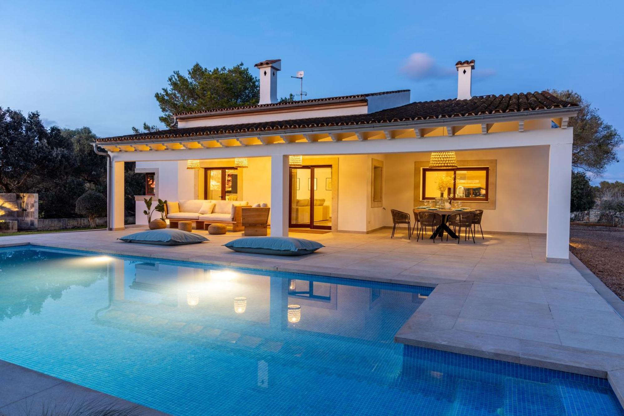 Es Mirador De Vernissa Jacuzzi Sauna Y Piscina Santa Margalida Dış mekan fotoğraf